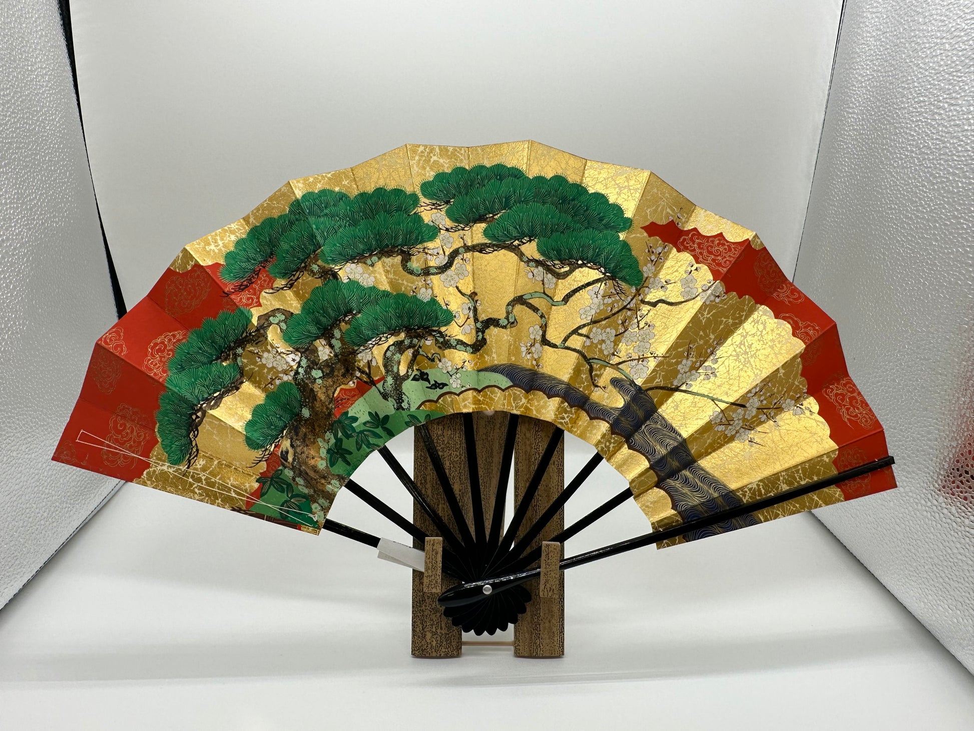 Sensu | Red KAZARI Traditional Japanese Fan | Collectors item