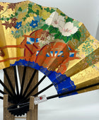 Sensu | Blue & Green KAZARI Traditional Japanese Fan | Collectors item