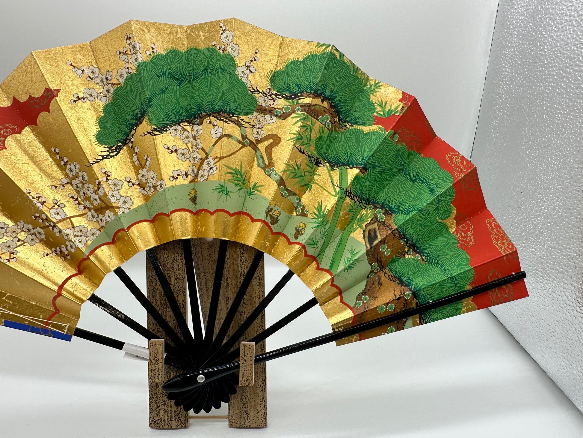 Sensu | Blue & Green KAZARI Traditional Japanese Fan | Collectors item