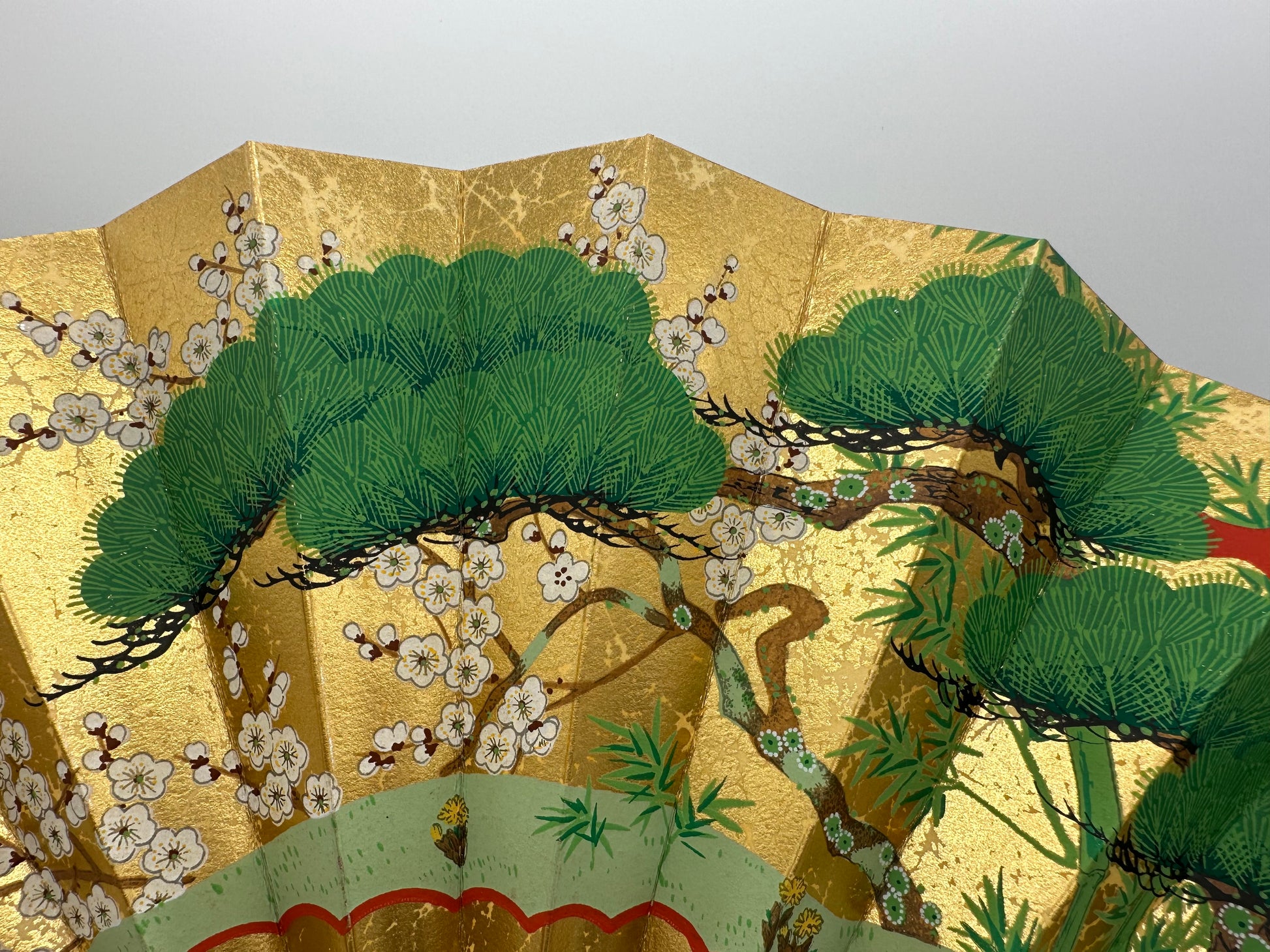 Sensu | Blue & Green KAZARI Traditional Japanese Fan | Collectors item