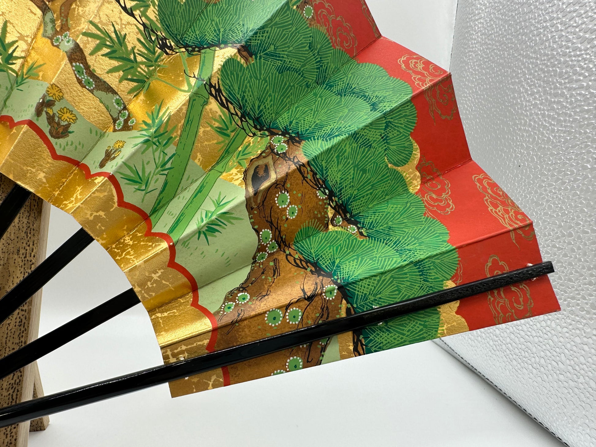 Sensu | Blue & Green KAZARI Traditional Japanese Fan | Collectors item