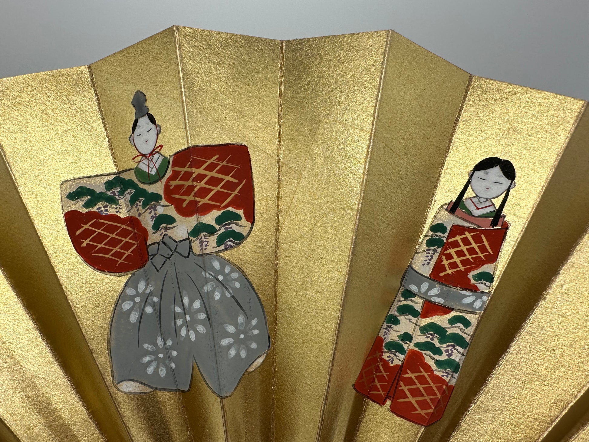 Sensu | HINA DOLL & PLUM BLOSSOM Traditional Japanese Fan | Collectors item