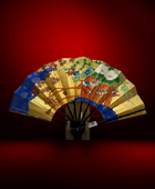 Sensu | Blue & Green KAZARI Traditional Japanese Fan | Collectors item